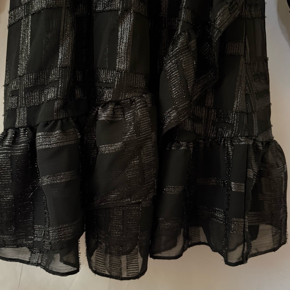 MICHAEL MICHAEL KORS Plaid Metallic Ruffle Dress Size S - Picture 16 of 16